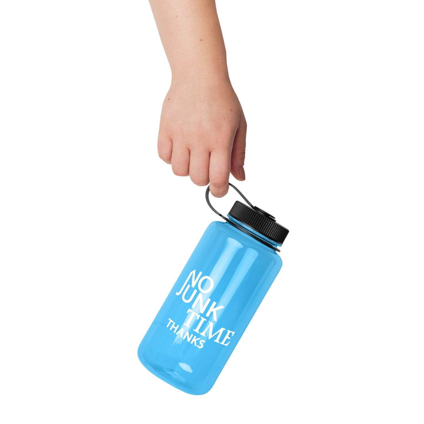 Wide mouth plastic water bottle