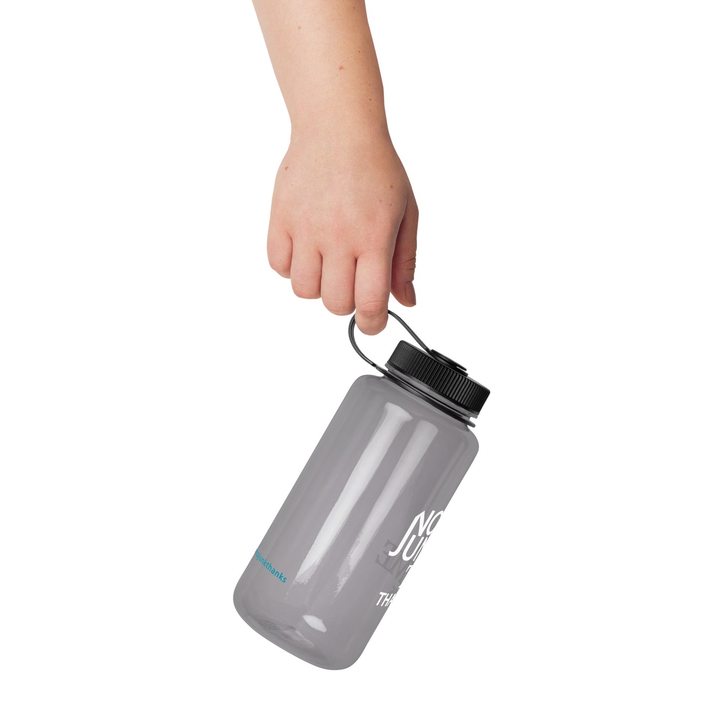 Wide mouth plastic water bottle